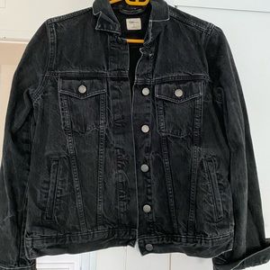Black denim jacket